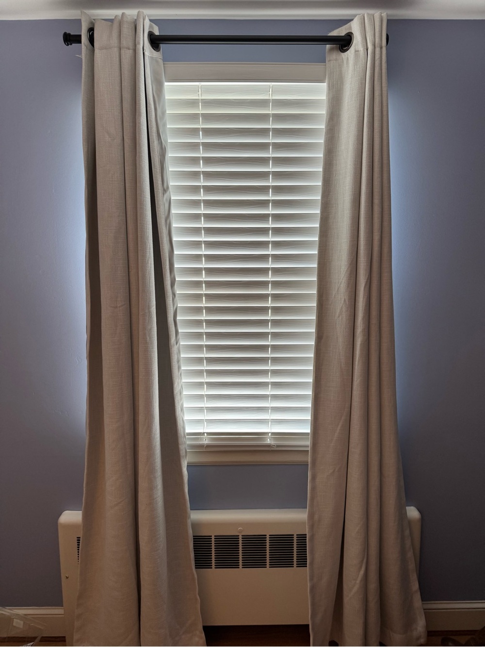 Neutral White Grommet Curtain Panels - Home Accents - TWO panels!